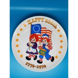 The Raggedy Ann & Andy Bicentennial Collector's Plate Happy 200th 1776-1976